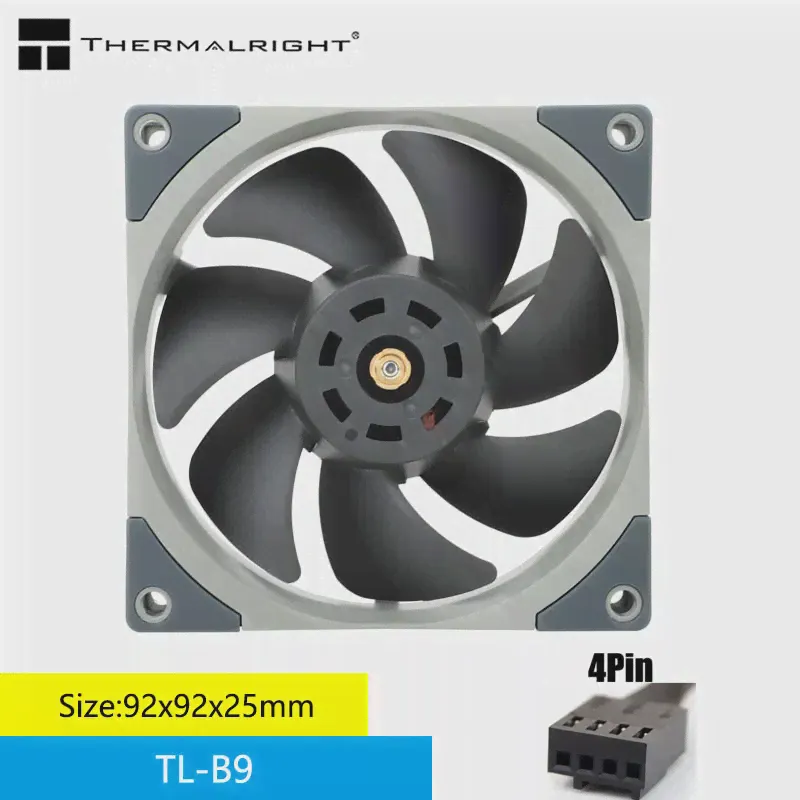 Высокопроизводительный вентилятор охлаждения Thermalright TL-B9 чехол, 92x92x2500 мм, обмин, 4 контакта, ШИМ (art.: 3920c2b2c3bde)-0