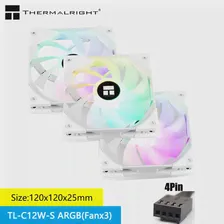 Thermalright TL-C12W-S X3 12 см. Вентилятор шасси ARGB Низкий шум S-FDB может быть связан последовательно (менее 6)
