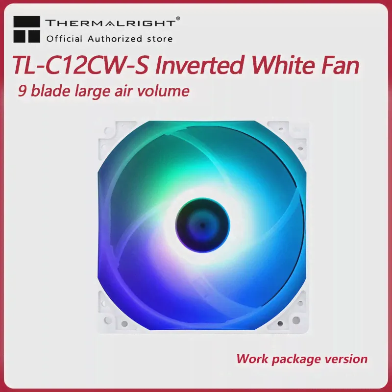 Вентилятор Thermalright C12CW-S Вентилятор на шасси C12C 12 см с регулятором температуры 4-контактный pwm-mute ARGB TL-C12CW-S [рабочая сумка]