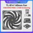 Thermalright TL-B14 140 мм Корпусной вентилятор Серый 4PIN PWM Производительность Вентилятора воздушного давления 1500 Скорость Бесшумного охлаждения процессора Вентилятор кулера