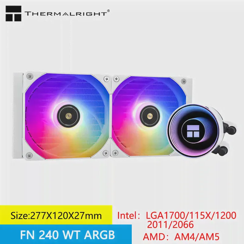 Thermalright Frozen Notte 240 ARGB встроенный водяной радиатор охлаждения высокопроизводительный процессорный радиатор с поддержкой LGA1700/115X/AM5/AM4-0