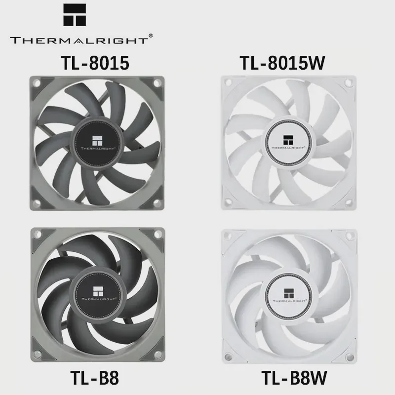 Thermalright TL-8015 TL-8015W TL-B8W TL-B8 80 мм вентилятор высокого воздуха вентилятор 4PIN CPU PWM PWM для небольшого корпуса 8CM радиатор-0