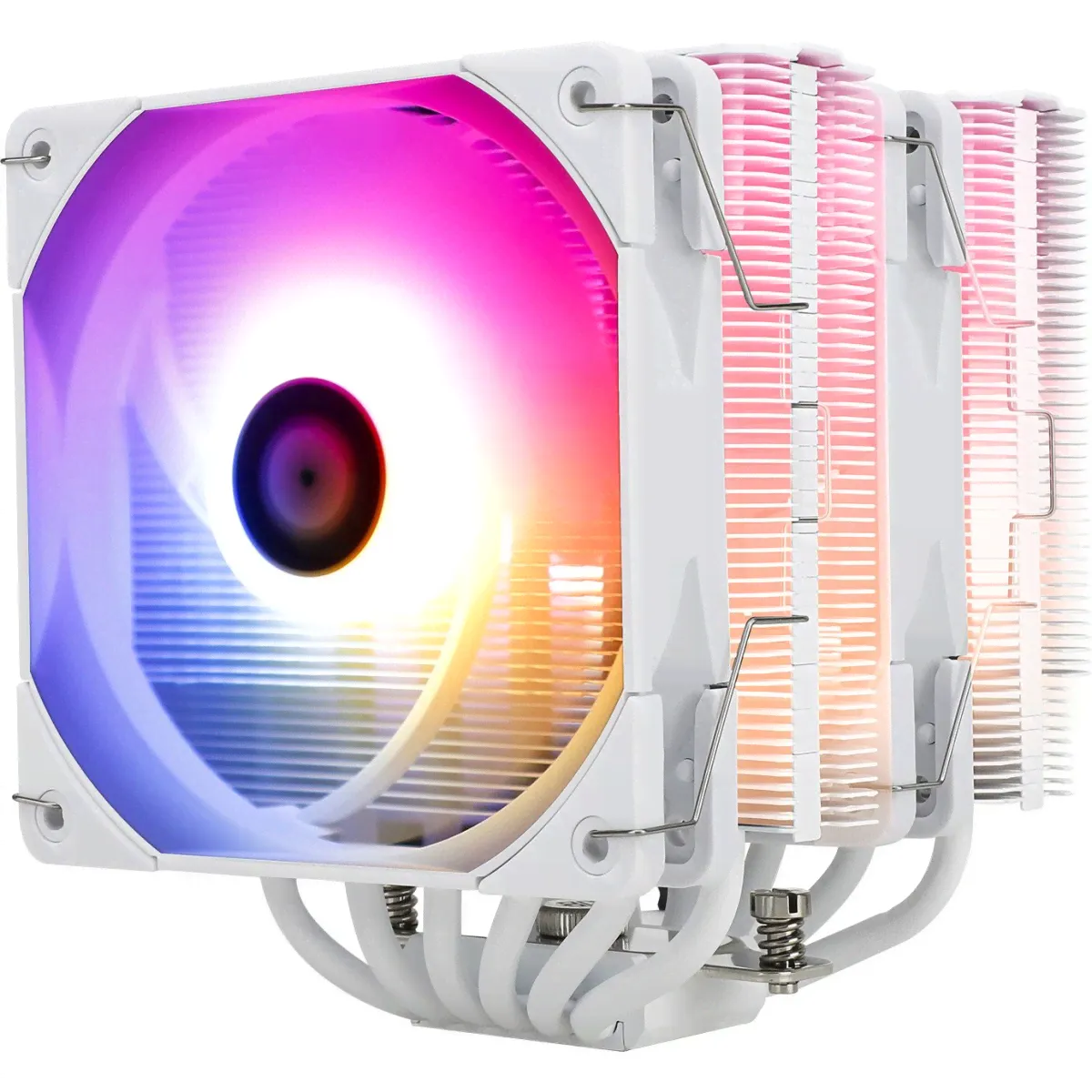 Кулер для процессора Thermalright Peerless Assassin 120 White ARGB, высота 157 мм, 1550 об/мин, 26 дБА, PWM, белый, ARBG подсветка PA120-WH-ARGB
