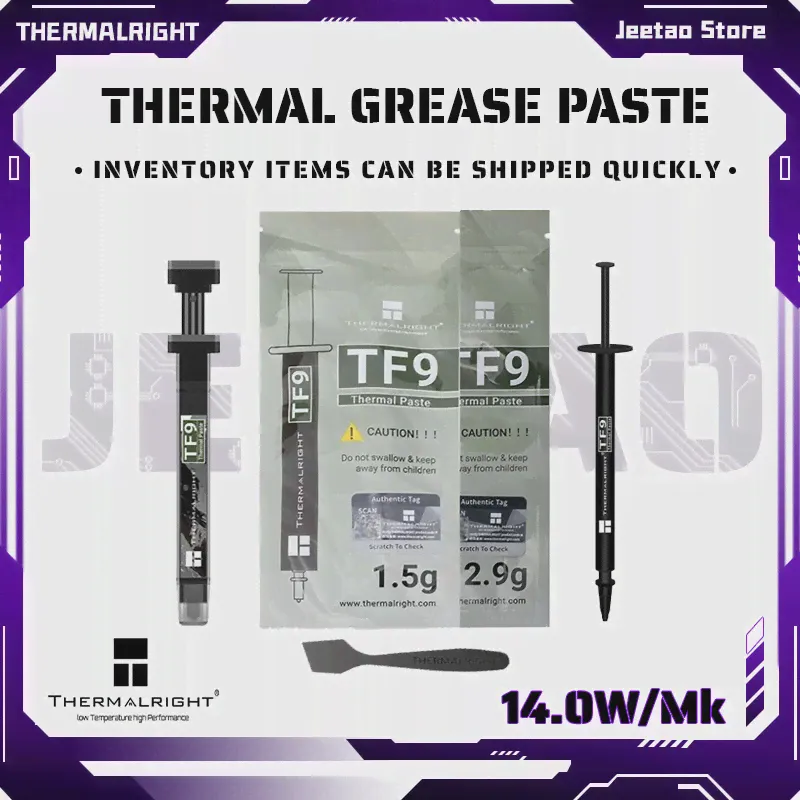 Thermalright TF9 1,5/2,9г 14 Вт/M.K Процессор GPU термопаста для охлаждения компьютера ноутбука видеокарты термопаста со скребком