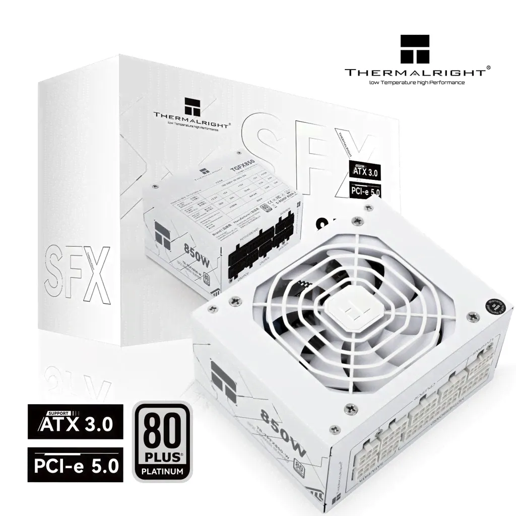 850W Thermalright TPFX-850W White ATX 3.0 Platinum Modular SFX PSU-0